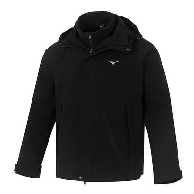 美津浓男装女装三合一梭织夹克防风保暖连帽外套情侣户外登山服