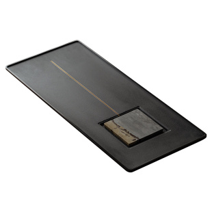 天然整块乌金石茶盘国画石茶台现代轻奢简约家用茶具排水奢石茶海