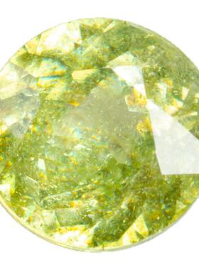 FIICCI菲伊奇 1.07克拉天然榍石裸石正圆形绿色榍石刻面彩色宝石