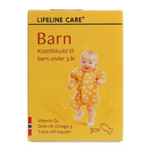 挪威lifeline Care婴儿鱼油0-3岁宝宝 DHA EPA D3 30粒/盒