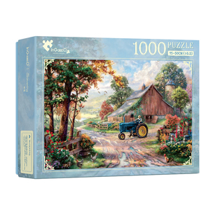 InGooooD情愫1000片拼图成人木质欧洲晨作乡村田园风治愈减压裱框