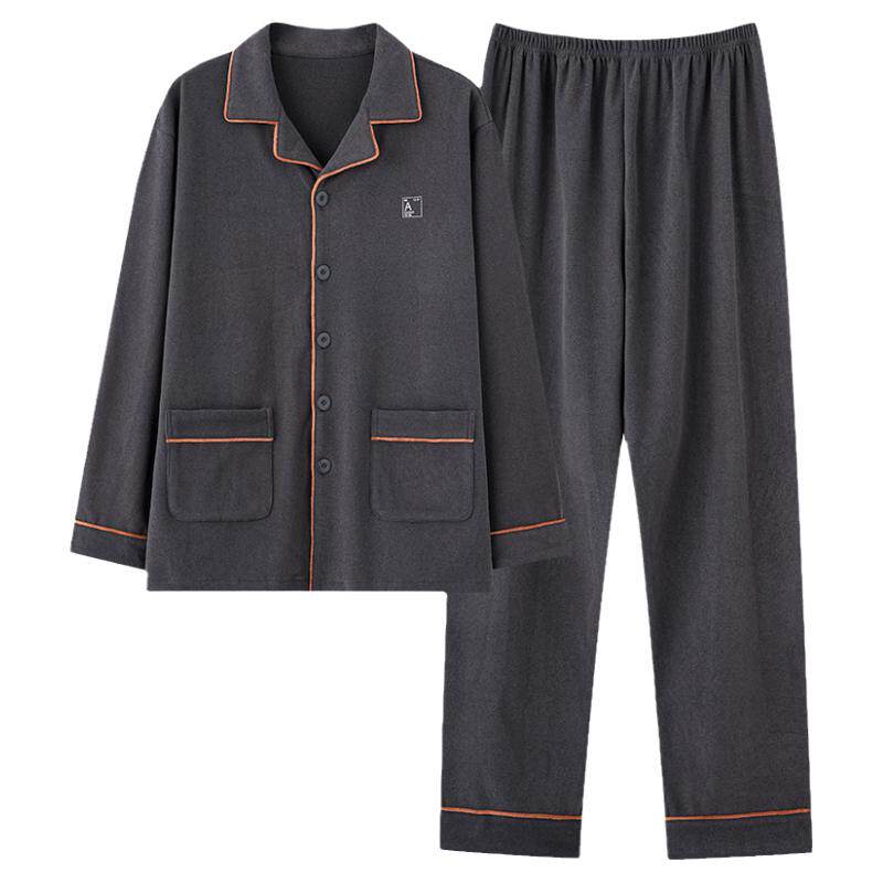 浪莎睡衣男秋冬季德绒长袖长裤加厚保暖可外穿大码休闲家居服套装