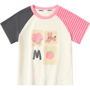 MQDmini童装女童短袖儿童t恤女宝宝2026新款夏装女孩夏天上衣体恤
