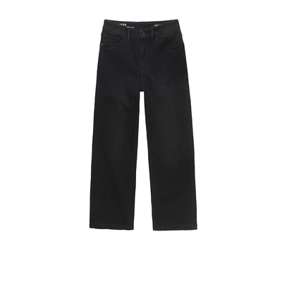 ABLEJEANS加绒大直筒裤牛仔裤女