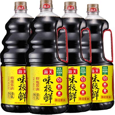 海天酱油味极鲜1.9L×4瓶