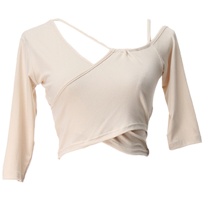 肚皮舞服装莫代尔性感露肩上衣