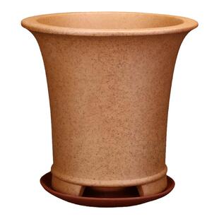 柴烧紫砂兰花盆竹子松柏专用盆手工精品素面简约古典透气高端特价