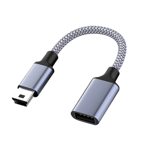 miniusb转接头车载U盘转换接头otg数据线汽车音响听歌4mp3优盘读卡器T型转换器导航通用t型接口usb连接线加长