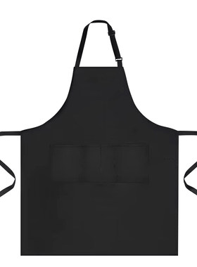 纯色广告围裙家用厨房餐厅服务员