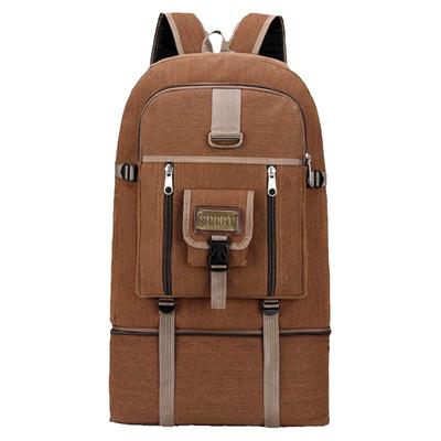 加高双肩背男女超大容量帆布背包