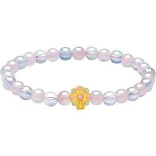 周六福黄金手串女款3d硬金摩天轮定价足金手串童心未泯送礼物官方