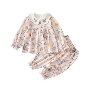 婴儿衣服秋季分体套装纯棉宝宝秋天衣服秋装女宝小公主外出服a类8