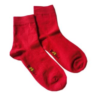 男女本命大红袜子纯棉中筒精梳棉新娘纯色情侣结婚全棉一对袜马年