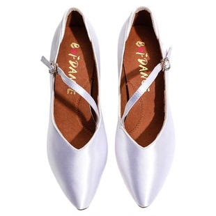 正品ADS新品BOFDANCE专业女士摩登舞鞋缎面华尔兹探戈狐步艺考鞋