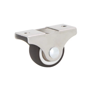 TPR静音万向轮轮子1寸榻榻米抽屉直线轮带轴承软橡胶定向滑轮