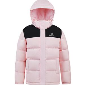骆驼女装2023冬季新款黑色羽绒服短款加厚保暖白色面包服外套女款