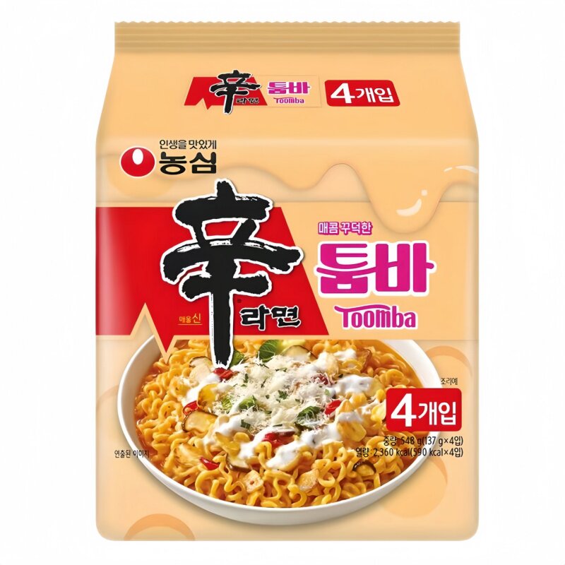 Toomba辛拉面非油炸干面豆腐泡菜