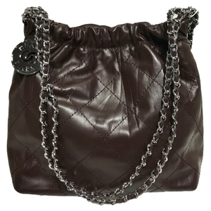 头层牛皮迷你水桶包包女2024新款抽绳链条单肩腋下包高级感斜挎包