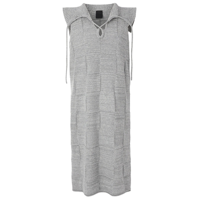 羊毛混纺翻领背心连衣裙