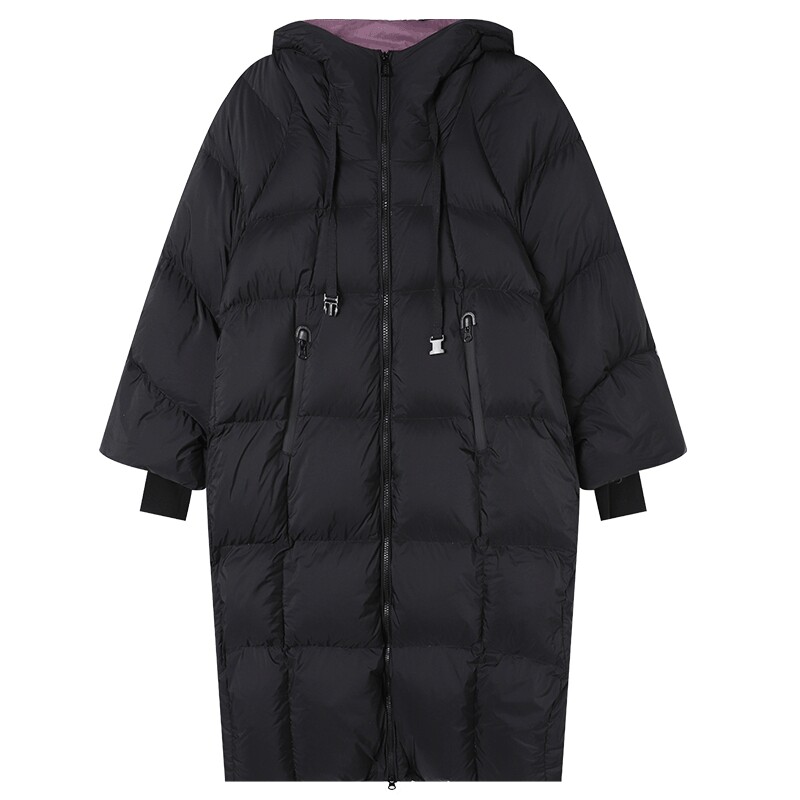 【北欧·童话】白鹿语泡芙长款羽绒服25冬季新款连帽宽松加厚外套