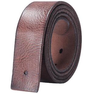 无头皮带男真皮不带头针扣皮带条裤带头层纯牛皮男士腰带加长加厚