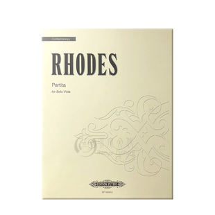 帕蒂塔 中提琴独奏 德国彼得斯原版进口乐谱书 Rhodes Philip Partita Viola EP66952