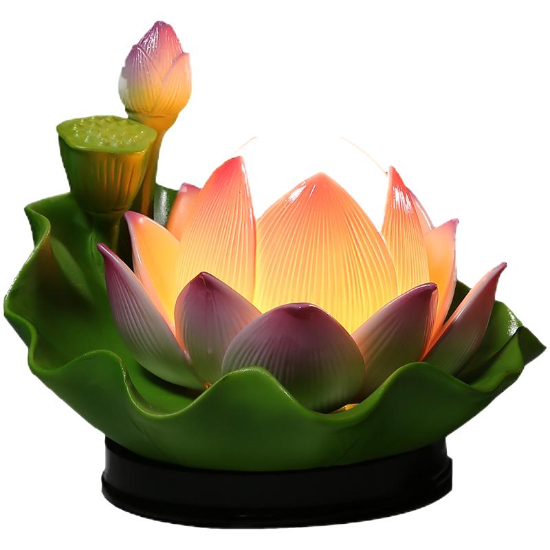 led莲花灯供灯长明灯家用佛具