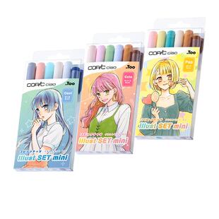 Copic迷你插画系列套装Cool Cute Pop软头马克笔配线稿勾线笔针管笔插画漫画入门