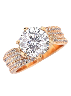 蕾迪 3克拉【花藤】莫桑钻意大利工艺花型时尚百搭戒指