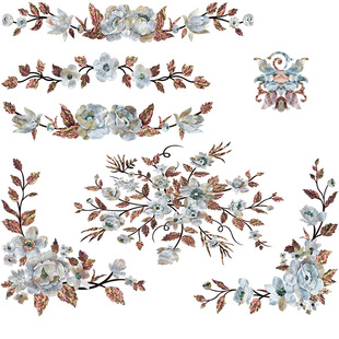 jj-4487.1仿红纹贝欧式贝雕水移画螺钿贴家具橱柜餐桌翻新装饰贴