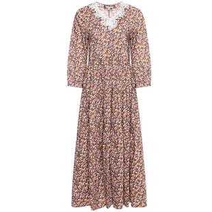 GEGINA吉吉娜法式度假风Liberty纯棉印花蕾丝复古连衣裙商场同款