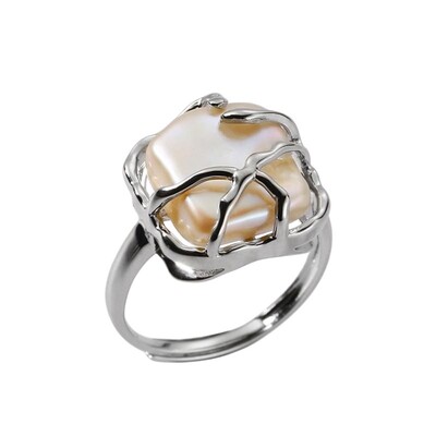 srrmhyn法式复古珍珠戒指女