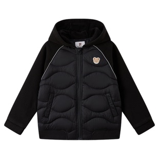 PawinPaw卡通小熊童装25秋冬新款男女童摇粒绒拼接柔软轻薄羽绒服