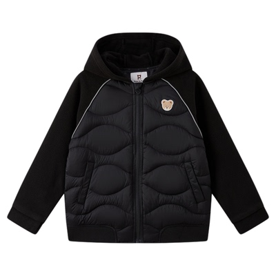 PawinPaw卡通小熊童装25秋冬新款男女童摇粒绒拼接柔软轻薄羽绒服