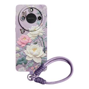 GGUU适用荣耀x60手机壳x60pro保护套x50新款x50pro腕带x70挂绳x70pro防摔x50gt女x40硅胶全包honor外x30华为
