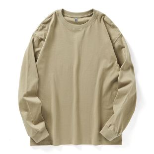 260g重磅小领口长袖T恤男纯棉春秋款卫衣白色2025秋冬内搭打底衫