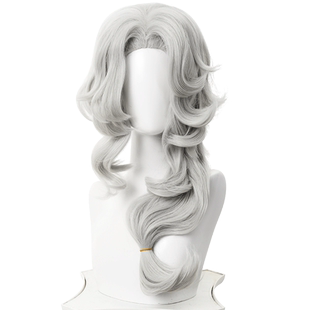 【漫囧】第五人格 隐士 阿尔瓦 溯洄 升学礼cos假发 灰色卷发现货