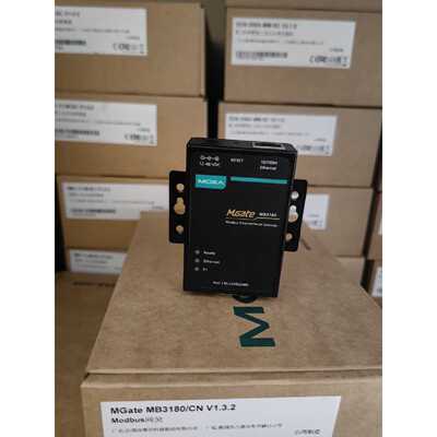 议价MOXA MGate MB3180 1口网关TCP转Modbus RTU  摩莎 现货