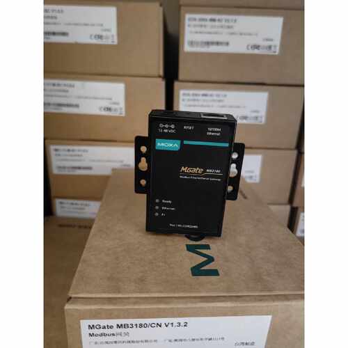 议价MOXA MGate MB3180 1口网关TCP转Modbus RTU  摩莎 现货