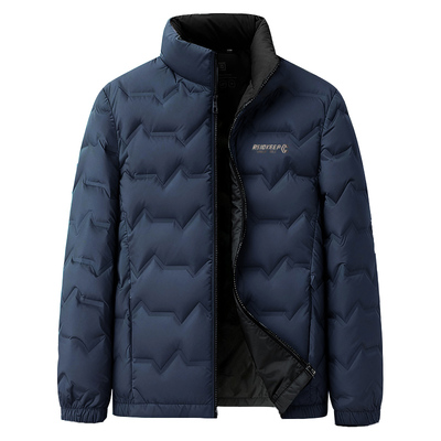 特大码轻薄羽绒服男士立领短款加肥加大300斤冬季保暖鸭绒外套潮