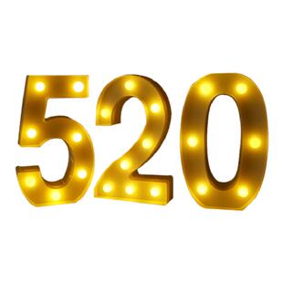 字母摆灯数字发光彩灯生日表白求婚装饰布置0-9 A-Z派对趴体场景