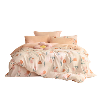 罗莱家纺lovo全棉磨毛四件套保暖