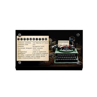 POP适用乐高21327打字机积木模型创意系列idea亚克力展示铭牌架子
