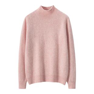 君沉时年加厚羊绒衫女半高领100纯山羊绒毛衣冬宽松打底羊毛衫