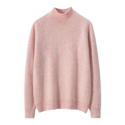 基础半高领山羊绒双股加厚羊绒衫