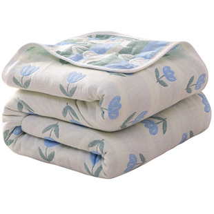 夏天六层纱布毛巾被纯棉毛巾毯子儿童婴儿棉纱盖毯双单人薄款被子