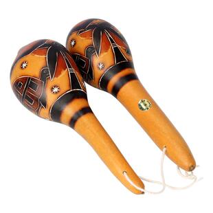 terre卡拉巴沙锤葫芦彩绘雕刻ASMR早教瑜伽音疗秘鲁进口乐器