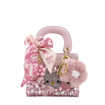 CallmeKitten小香风镶钻戴妃包