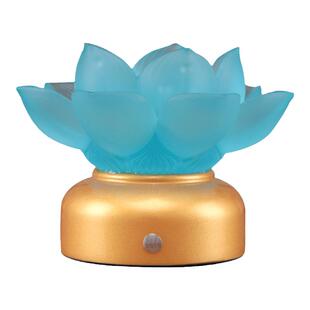 2023新款古法琉璃莲花灯电池可充电款佛台菩萨佛前的用品家用佛灯