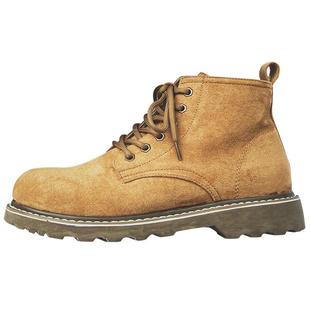 环球马丁靴男款春夏百搭工装鞋男士麂皮靴男生高帮大黄靴子潮鞋子